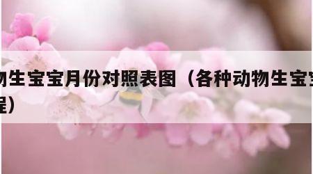 动物生宝宝月份对照表图（各种动物生宝宝的过程）
