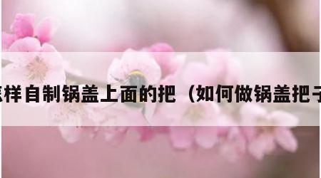 怎样自制锅盖上面的把（如何做锅盖把子）