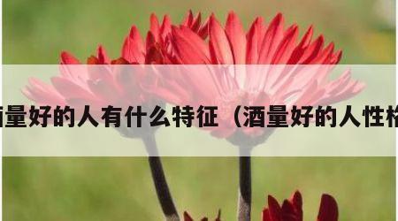 酒量好的人有什么特征（酒量好的人性格）