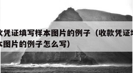 收款凭证填写样本图片的例子（收款凭证填写样本图片的例子怎么写）