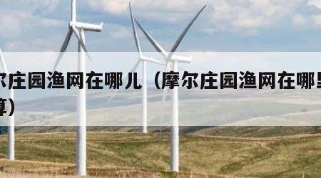 摩尔庄园渔网在哪儿（摩尔庄园渔网在哪里用划算）